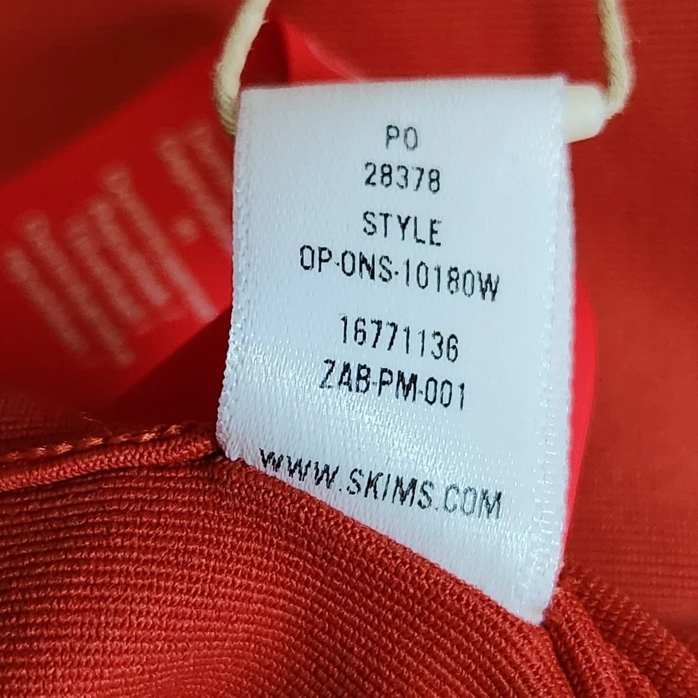 New SKIMS Iconic Classic Swim Convertible Tube Dress Terra Orange Red Size XS